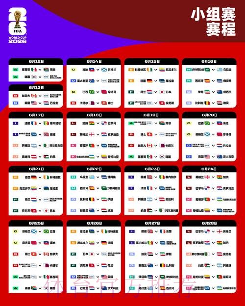 2026世界杯比赛时间最新最新时间表怎么看